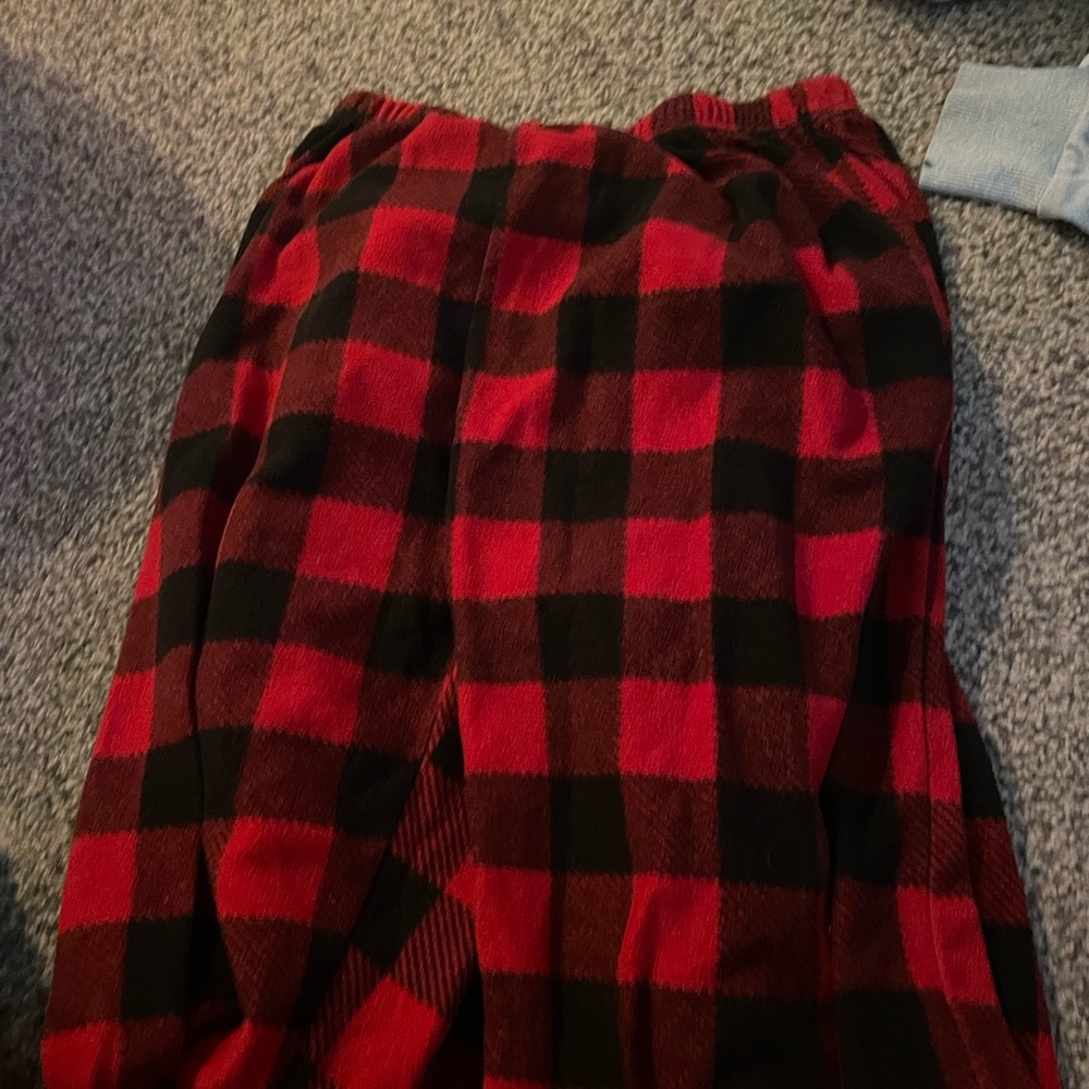 Plaid Red and Black Kids Bottoms